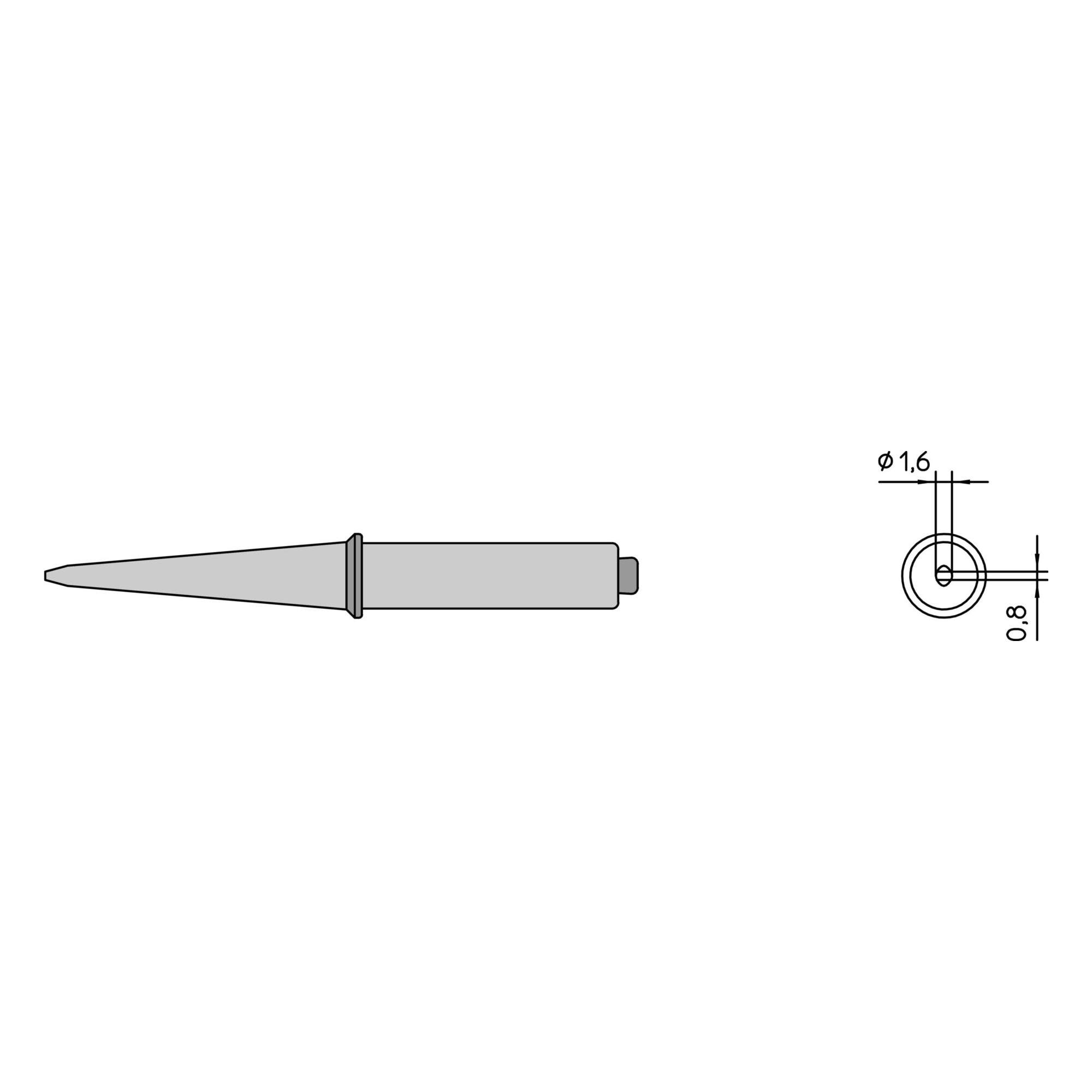 Жало паяльное CT5AA7 клиновидное 1,6 мм 370°C - Weller 4CT5AA7-1