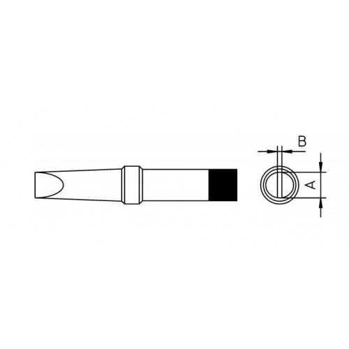 Weller 4PTC8-1. Наконечник Weller PT C8, клин, 3.2х0.8мм, длина 33мм, 425°C