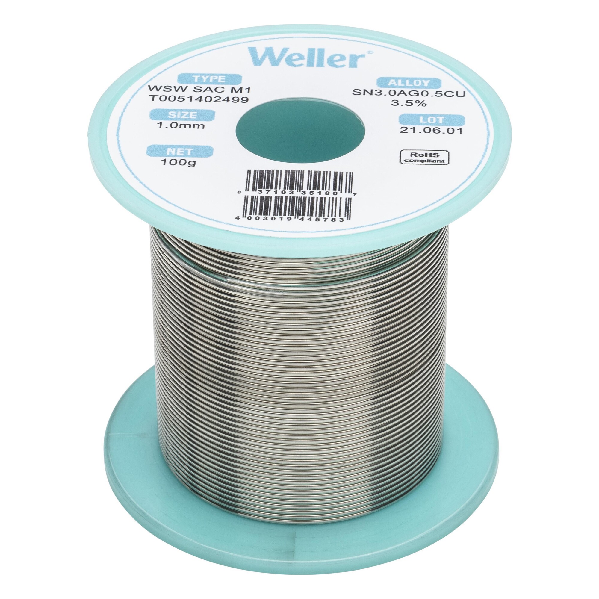Припой WSW SAC M1, Ø1,0 мм, 100 г - Weller 51402499