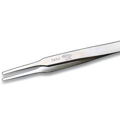 Weller 2ASA. Precision tweezers with flat rounded tips for gripping components. Tip width 2 mm/.078 Inch.
