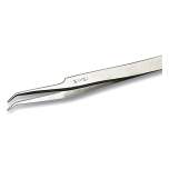 Weller 51SA. Precision tweezers, curved 30°, relieved. Very pointed tips. Relieved shape at front of handle provides excellent visibility of the area to be worked on.