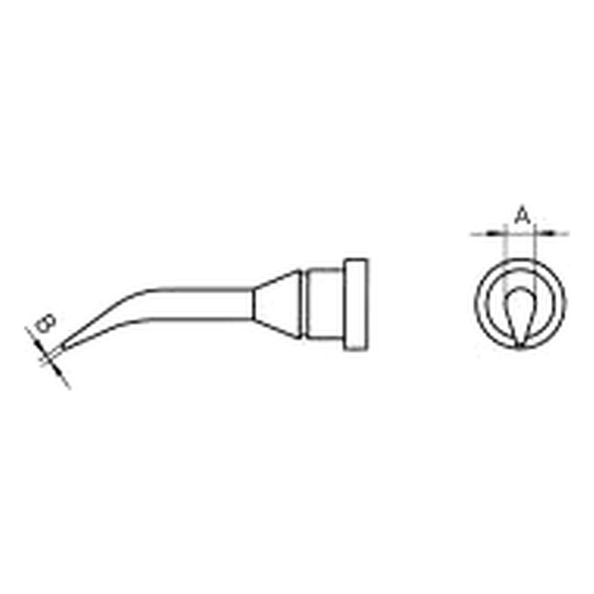 Жало круглое тонкое изогнутое 30°, 0,4 мм - Weller LT 1SLX