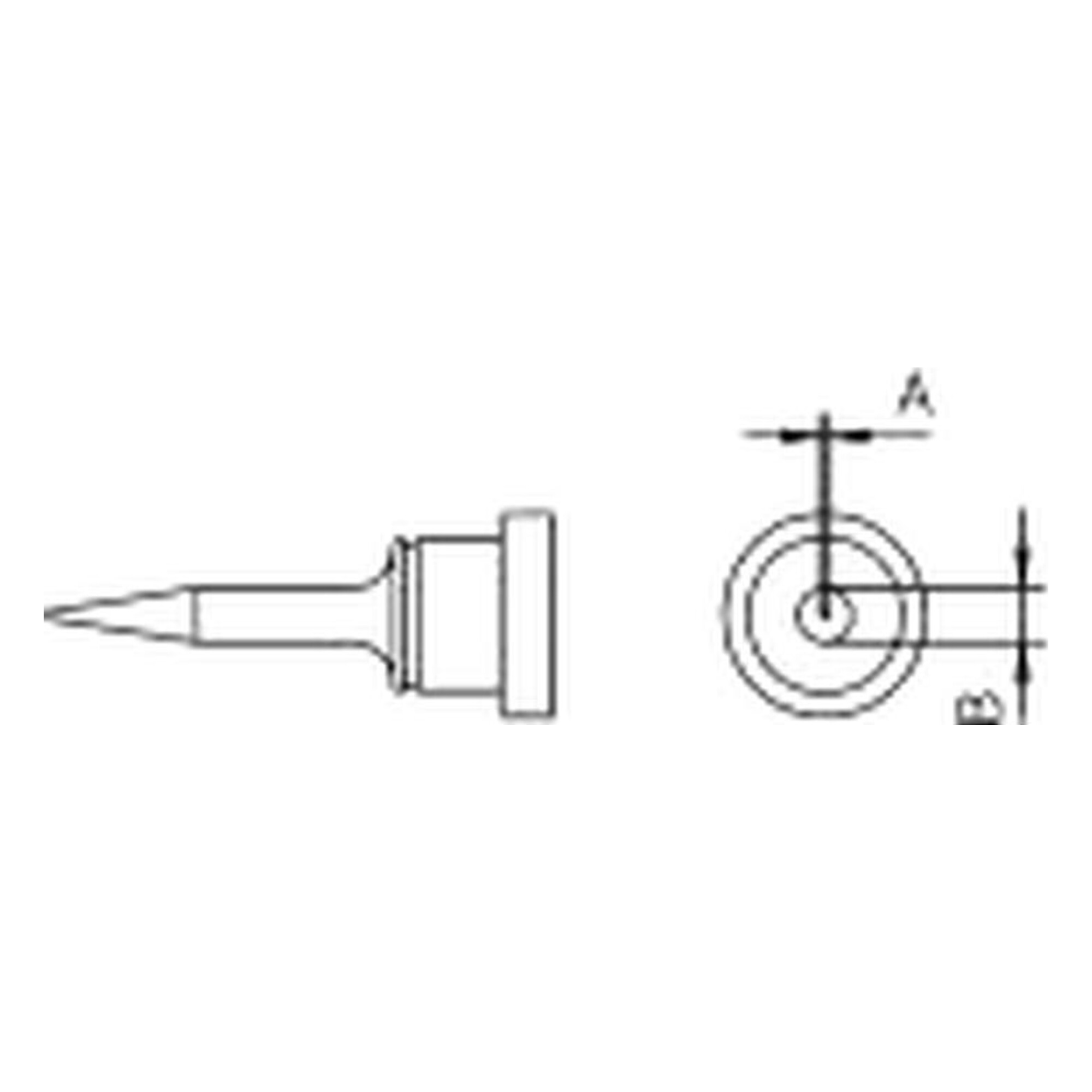 Паяльное жало LT 1SNW круглое тонкое 0,1 мм для WXP 80/WP 80/WSP 80 - Weller LT 1SNW