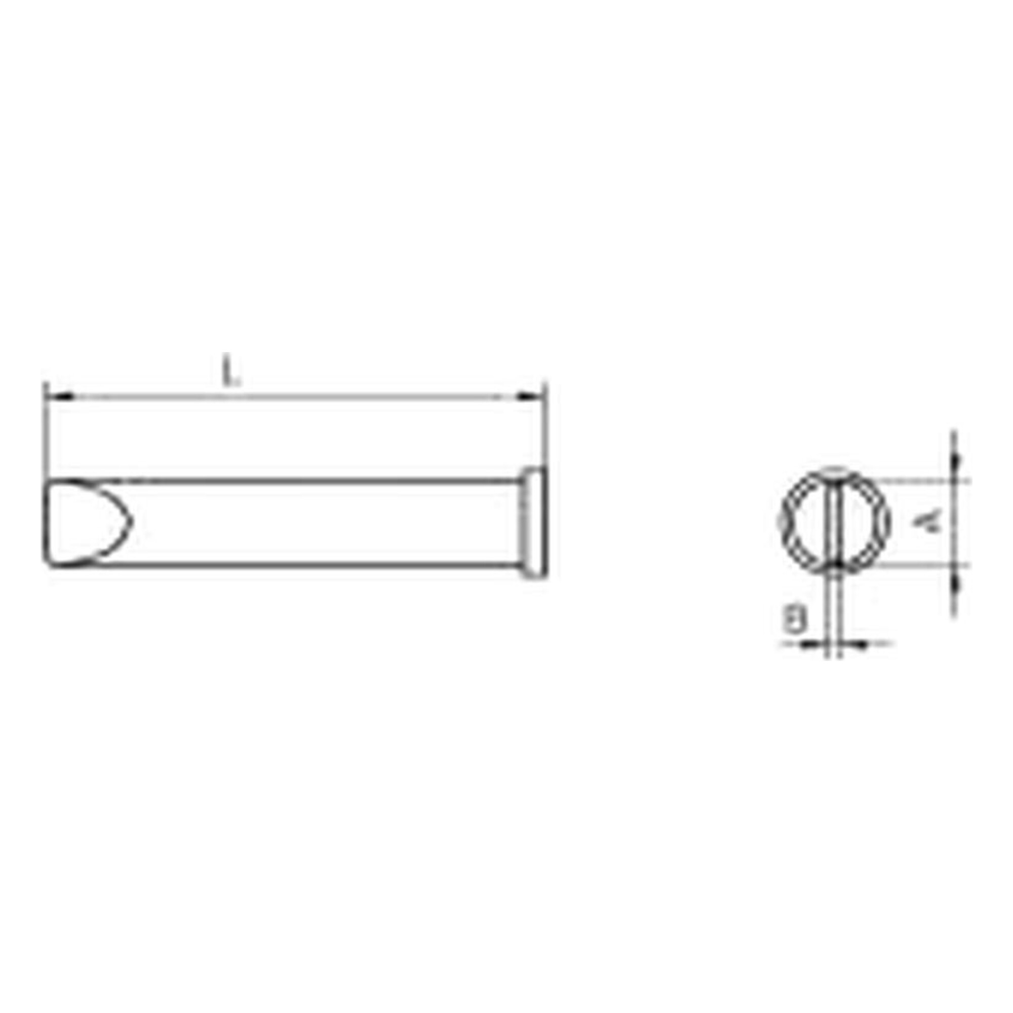 Паяльное жало клиновидное 5,9x1,2 мм для WP/WXP 120 - Weller XT E