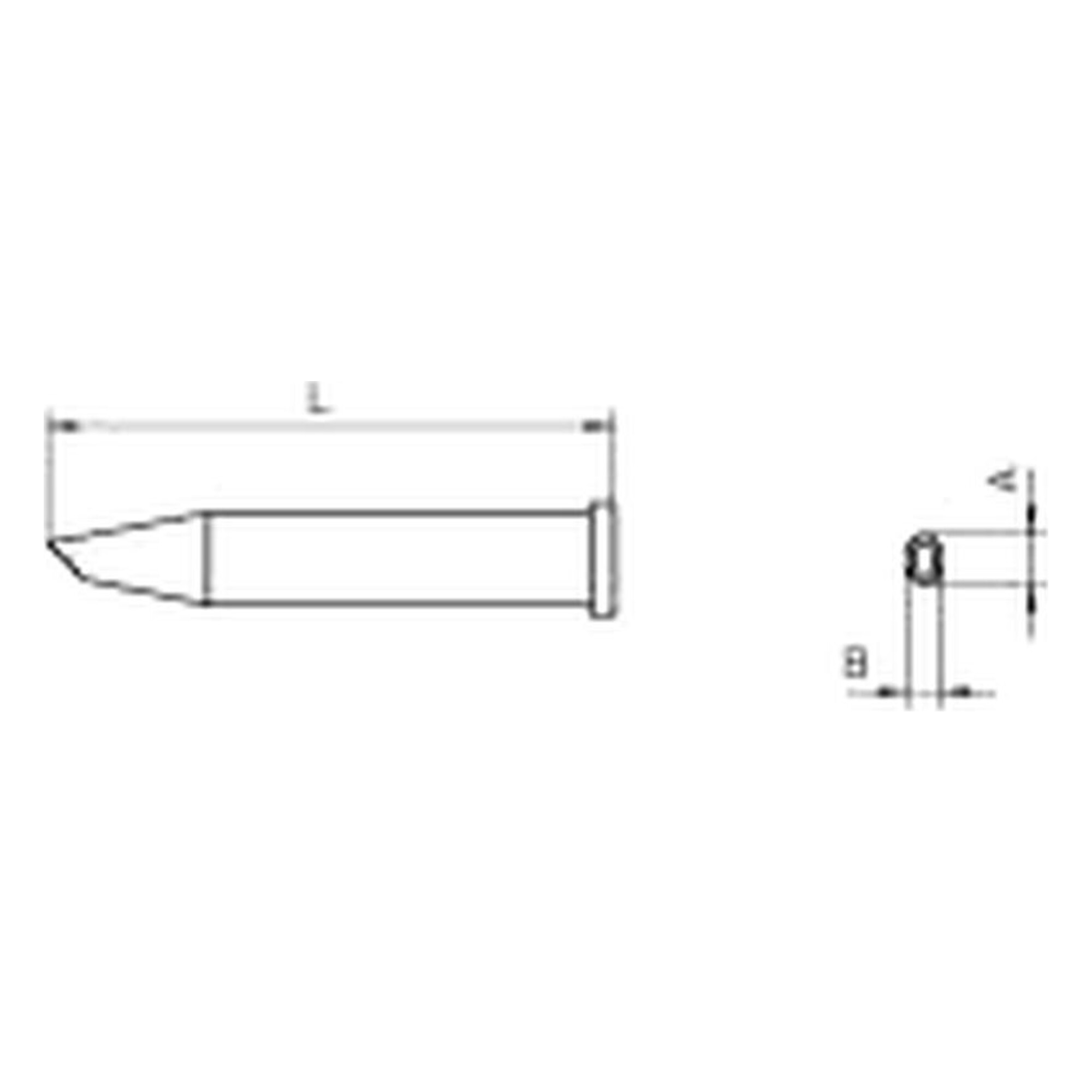 Паяльное жало с депо припоя 45°, Ø2,3 мм для WXP 120 - Weller XT GW1