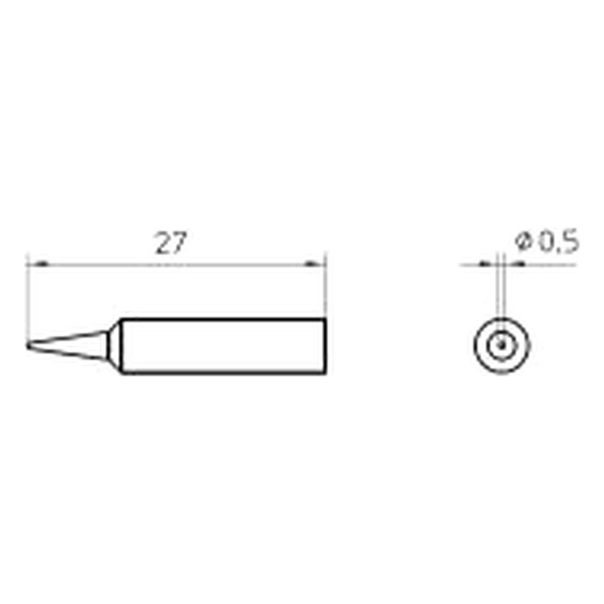 Жало паяльное XNT 1 коническое D 0,5 мм для WXP/WP 65/90 - Weller 54485099